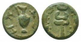 Greek Coins, circa 133-103 BC. AE. 
Condition: Very Fine

Weight: 2,07 gram
Diameter: 14 mm