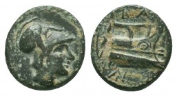 Macedonian Kingdom. Demetrios I Poliorketes. 306-283 B.C. AE 
Condition: Very Fine

Weight: 1,37 gram
Diameter: 12 mm