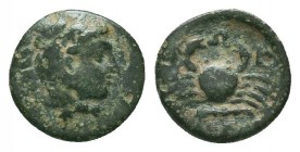 CARIA. Kos. Ae (Circa 250-210 BC). 
Condition: Very Fine

Weight: 1,25 gram
Diameter: 11 mm