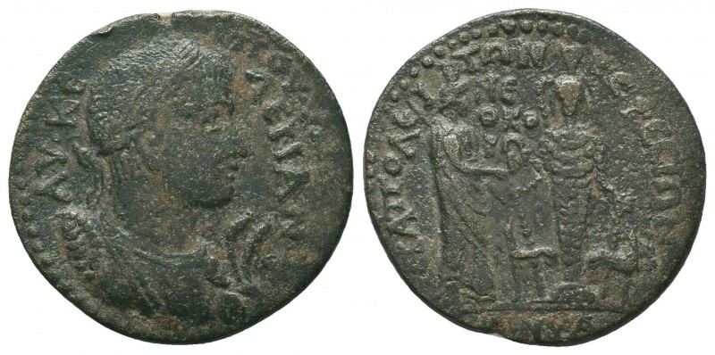 PHRYGIA. Hierapolis. Valerian I, 253-260. Bronze, in alliance with Sardis. AY · ...