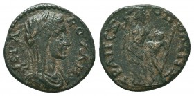 Caria. Trapezopolis. Pseudo-autonomous issue circa AD 100-150. Bronze Æ ΙЄΡΑ ΒΟVΛΗ, veiled, laureate-headed and draped bust of the Boule, right / ΤΡΑΠ...