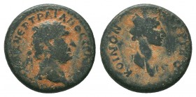 SYRIA, Seleucis and Pieria. Antioch. Trajan, 98-117. (Bronze, 19 mm, 4.00 g, 6 h), Hexachalkon, Rome mint, for circulation in Syria, 98-99. ΑΥΤΟΚΡ ΚΑΙ...