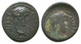 Augustus, emperor.AE AD. 10-3
Condition: Very Fine

Weight: 3,18 gram
Diameter: 18 mm