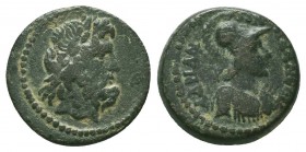 CILICIA, Uncertain. Augustus. 27 BC-AD 14. Æ Semis 
Condition: Very Fine

Weight: 5,39 gram
Diameter: 19 mm