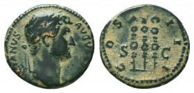 Hadrianus (117-138 AD). AE Quadrans
Condition: Very Fine

Weight: 2,8 gram
Diameter: 17 mm