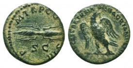 Hadrianus (117-138 AD). AE Quadrans
Condition: Very Fine

Weight: 3,2 gram
Diameter: 17 mm