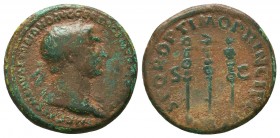 Traianus (98-117 AD). AE
Condition: Very Fine

Weight: 11,4 gram
Diameter: 28 mm
