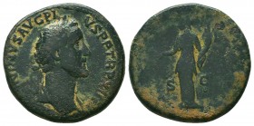 Antoninus Pius (138-161 AD). AE Sestertius
Condition: Very Fine

Weight: 23,3 gram
Diameter: 32 mm