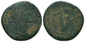 Antoninus Pius (138-161 AD). AE Sestertius
Condition: Very Fine

Weight: 24,5 gram
Diameter: 30,5 mm