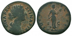 Diva Faustina Junior Æ Sestertius. Rome, AD 176-180. 
Condition: Very Fine

Weight: 21,7 gram
Diameter: 29 mm