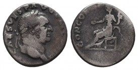 Vespasian AD 69-79. Rome
Denarius AR
Condition: Very Fine

Weight: 3,0 gram mm
Diameter: 18