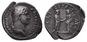 Hadrian AD 117-138. Rome Silver Denarius AR.
Condition: Very Fine

Weight: 2,6 gram
Diameter: 18 mm