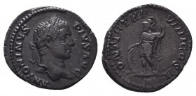 Caracalla AD 198-217. Rome Silver Denarius AR
Condition: Very Fine

Weight: 2,5 gram
Diameter: 18 mm