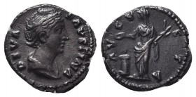 Diva Faustina I AD 140-141. Rome Silver Denarius AR
Condition: Very Fine

Weight: 3,2 gram
Diameter: 18 mm