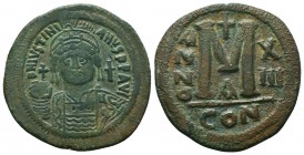Justinian I. AD 527-565. Ae Follis
Condition: Very Fine

Weight: 21,3 gram
Diameter: 37,8 mm