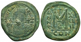 Justinian I. AD 527-565. Ae Follis
Condition: Very Fine

Weight: 23,6 gram
Diameter: 40 mm