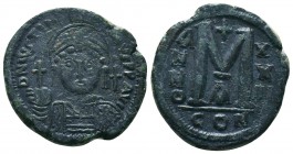 Justinian I. AD 527-565. Ae Follis
Condition: Very Fine

Weight: 18,8 gram
Diameter: 33,8 mm