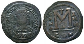 Justinian I. AD 527-565. Ae Follis
Condition: Very Fine

Weight: 20,6 gram
Diameter: 37,4 mm