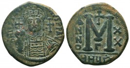 Justinian I. AD 527-565. Ae Follis
Condition: Very Fine

Weight: 20,0 gram
Diameter: 35,3 mm