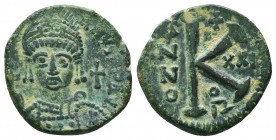 Justinian I. AD 527-565. Ae Half Follis
Condition: Very Fine

Weight: 9,2 gram
Diameter: 24,4 mm