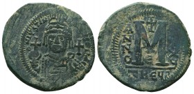 Justinian I. AD 527-565. Ae 
Condition: Very Fine

Weight: 15,5 gram
Diameter: 36,1 mm