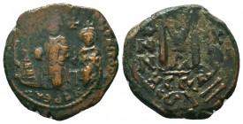 Heraclius, with Heraclius Constantine, 610-641. Ae Follis, Isaura, 
Condition: Very Fine

Weight: 10,5 gram
Diameter: 27,5 mm