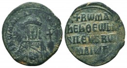 Byzantine Coins Ae,
Condition: Very Fine

Weight: 8,2 gram
Diameter: 26,9 mm