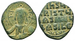 Byzantine Anonymous ca. 1028-1034. AE follis, 
Condition: Very Fine

Weight: 7,6 gram
Diameter: 26,8 mm