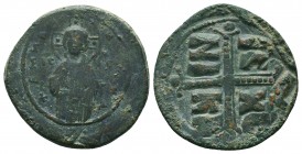 Byzantine Anonymous ca. 1028-1034. AE follis, 
Condition: Very Fine

Weight: 9,5 gram
Diameter: 29,9 mm