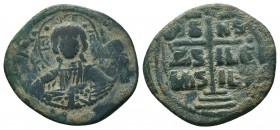 Byzantine Anonymous ca. 1028-1034. AE follis, 
Condition: Very Fine

Weight: 7,3 gram
Diameter: 29 mm