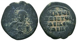 Byzantine Anonymous ca. 1028-1034. AE follis, 
Condition: Very Fine

Weight: 13,1 gram
Diameter: 32,6 mm