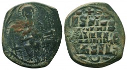 Byzantine Anonymous ca. 1028-1034. AE follis, 
Condition: Very Fine

Weight: 10,8 gram
Diameter: 31,4 mm
