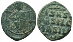 Byzantine Anonymous ca. 1028-1034. AE follis, 
Condition: Very Fine

Weight: 8,2 gram
Diameter: 27,8 mm