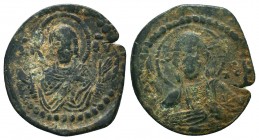 Byzantine Anonymous ca. 1028-1034. AE follis, 
Condition: Very Fine

Weight: 5,2 gram
Diameter: 27,7 mm