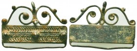 Beautiful decorated Byzantine Buckle, c. 7th-12th century AD. 
Condition: Very Fine

Weight: 3,9 gram
Diameter: 21,5 mm