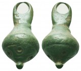 Byzantine nicely decorated Bronze Bead, c. 7th-12th century AD. 
Condition: Very Fine

Weight: 12 gram
Diameter: 29,1 mm