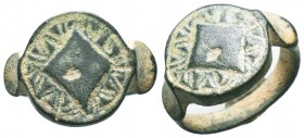Crusaders Ring with a star decorated on bezel, 11th-12th century AD. 
Condition: Very Fine

Weight: 8,2 gram
Diameter: 20,2 mm
