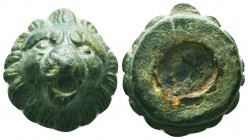 Ancient Rome, c. 2nd-4th Century AD. Lovely detailed Lion Head!
Condition: Very Fine

Weight: 36,0 gram
Diameter: 17,9 mm