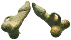 Ancient Bronze Phallus,
Condition: Very Fine

Weight: 14,2 gram
Diameter: 33,5 mm