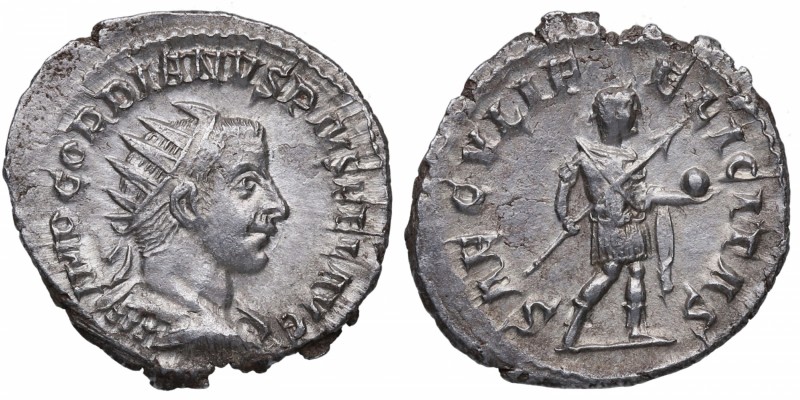 238-244 dC. Gordiano III. Antioquía. Antoniniano. Ve. D CL SEPT ALBIN CAES; Cabe...