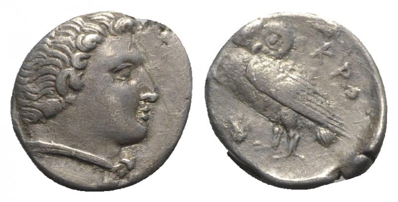Bruttium, Kroton, c. early 3rd century BC. AR Octobol(?) (15mm, 3.06g, 6h). Male...