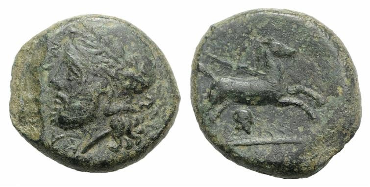 Sicily, Entella. Campanian mercenaries, c. 307-305 BC. Æ (18.5mm, 5.61g, 11h). B...