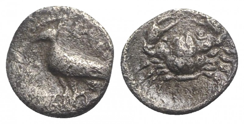 Sicily, Eryx, c. 480-470 BC. AR Litra (9mm, 0.52g, 11h). Eagle standing l. R/ Cr...