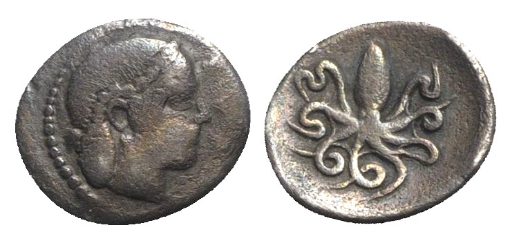 Sicily, Syracuse, c. 485-466 BC. AR Litra (11mm, 0.76g, 1h). Struck under Hieron...