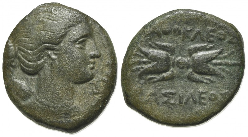 Sicily, Syracuse. Agathokles (317-289 BC). Æ Litra (22mm, 6.84g, 10h). Head of A...