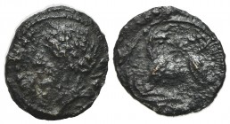 Sicily, Syracuse. Agathokles (317-289 BC). Æ (11mm, 1.02g, 7h). Laureate head of Apollo l. R/ Hound seated l., head r. CNS II, 149; cf. SNG ANS 744-5;...