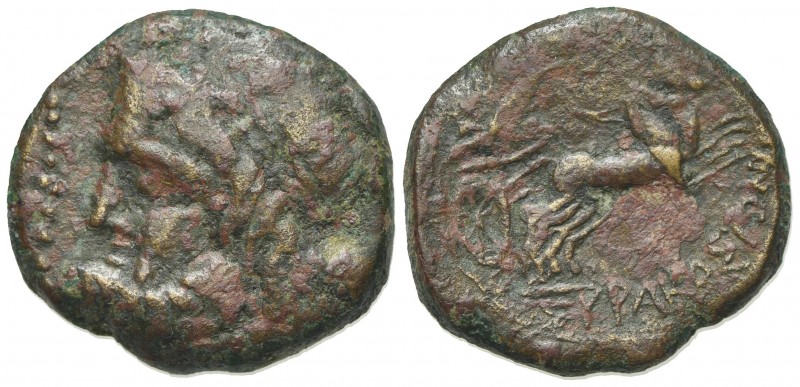 Sicily, Syracuse. Roman rule, after 212 BC. Æ (22mm, 8.48g, 12h). Laureate head ...
