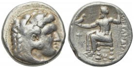 Kings of Macedon, Alexander III ‘the Great’ (336-323 BC). AR Tetradrachm (25mm, 17.07g, 12h). Babylon, c. 325/4 BC. Head of Herakles r., wearing lion ...