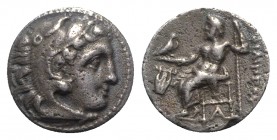 Kings of Macedon, Philip III Arrhidaios (323-317 BC). AR Drachm (17mm, 4.07g, 11h). In the name and types of Alexander III. Kolophon, c. 322-319 BC. H...
