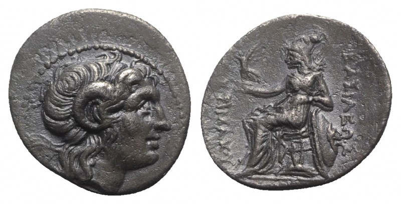 Kings of Thrace, Lysimachos (305-281 BC). AR Drachm (21mm, 4.02g, 11h). Head of ...